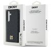 DKNY Leather Pattern Metal Logo Samsung Galaxy S24 (S921) Magsafe hátlap tok, fekete DKHMS24SPSHRPSK