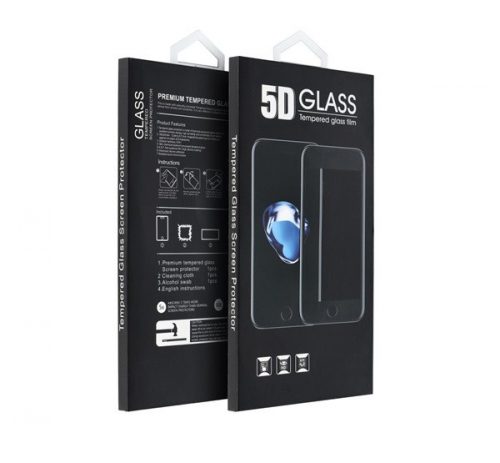 iPhone 16 5D Full Glue tempered glass kijelzővédő üvegfólia, fekete