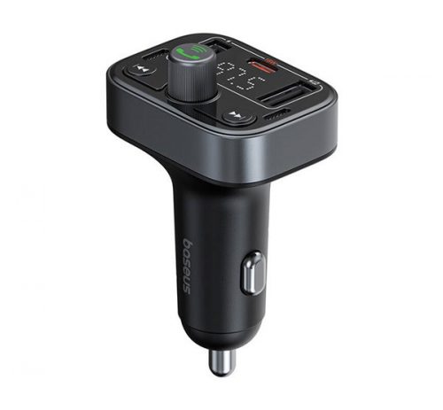 Baseus S-09 Pro, Bluetooth FM Transmitter, töltő, kihangosító fekete