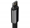 Baseus Tungsten Gold USB - Lightning kábel, 2,4A, 2m, fekete