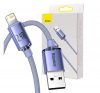 Baseus Crystal Shine USB - Lightning kábel, 2,4A, 1.2m, lila