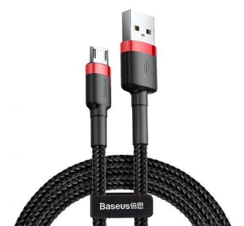 Baseus Cafule USB - Mirco USB kábel, 2.4A, 1m, piros/fekete