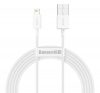 Baseus Superior USB-A - Lightning kábel, 2,4A, 2m, fehér