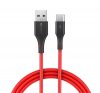 BlitzWolf BW-TC15 USB-C kábel, 3A 1.8m, piros