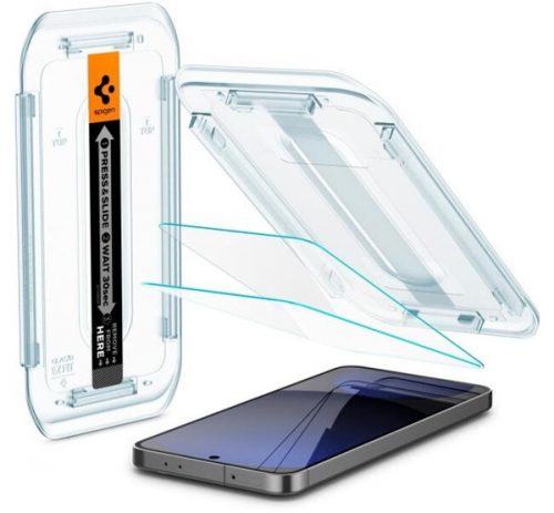 Spigen "Glas.tR EZ Fit" Samsung Galaxy S24 FE tempered kijelzővédő fólia felhelyező kerettel (2db)