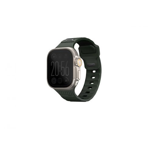 Uniq Stride KFM Apple Watch 41/40/38mm gumis szilikon szíj, khaki/zöld