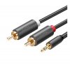 Ugreen AV102 2x RCA (Cinch) jack 3,5 mm-es kábel, 1,5m, fekete