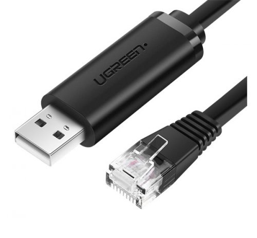 Ugreen CM204 USB-A - RJ45 konzolkábel 1,5m, fekete