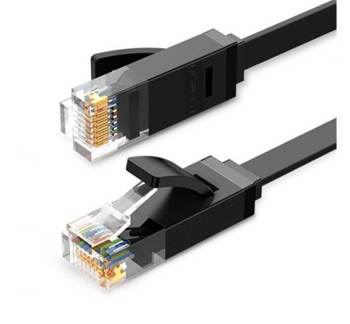 Ugreen Ethernet RJ45 lapos kábel, Cat.6, UTP, 0,5m, fekete