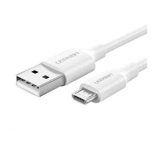 Ugreen USB-A-MicroUSB kábel, QC 3.0, 2.4A, 1m, (fehér)