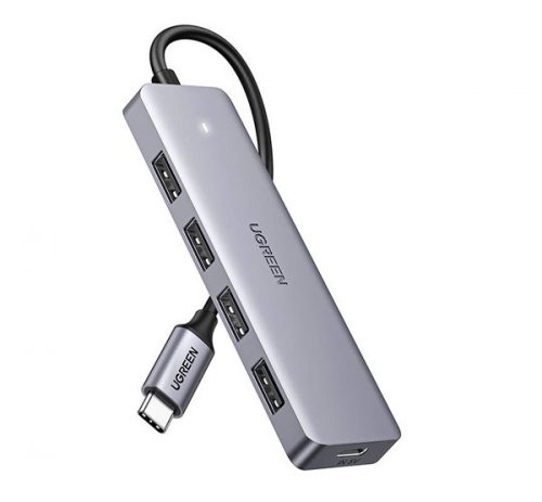 Ugreen 4in1 hub adapter USB-C- 4xUSB 3.0 + USB-C, szürke