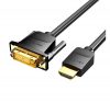 Vention ABFBF HDMI-DVI kábel, 1m, fekete