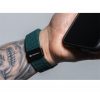 Forcell F-Design FA02 Apple Watch 42/44/45/49mm nylon mágneses szíj, sötétzöld