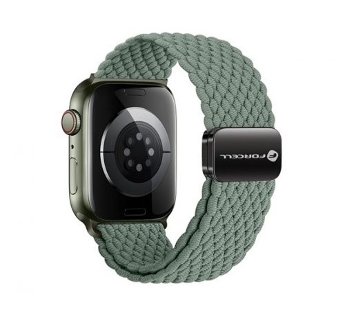 Forcell F-Design FA02 Apple Watch 38/40/41mm nylon mágneses szíj, olívazöld