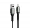 Forcell F-Energy C257 USB A-Lightning töltő / adatkábel, 2,4A, 12W, 1,2m, fekete