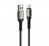 Forcell F-Energy C257 USB A-Lightning töltő / adatkábel, 2,4A, 12W, 1,2m, fekete