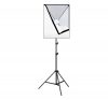 Puluz PU5070EU studio softbox 50x70cm, állvánnyal, 30W LED izzóval, fekete