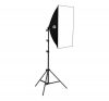 Puluz PU5070EU studio softbox 50x70cm, állvánnyal, 30W LED izzóval, fekete