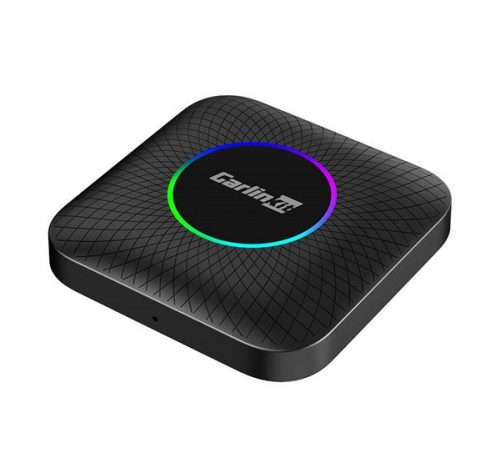 Carlinkit TBOX PLUS LED vezeték nélküli adapter, 4G/64G, Apple Carplay/Android Auto, fekete