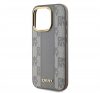 DKNY PU Leather Checkered Pattern iPhone 15 Pro MagSafe tok, bézs