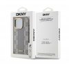 DKNY PU Leather Checkered Pattern iPhone 15 Pro MagSafe tok, bézs