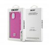 DKNY PU Leather Repeat Pattern Stack Logo iPhone 15 MagSafe tok, rózsaszín