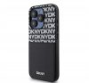 DKNY PU Leather Repeat Pattern iPhone 15 Pro Max tok kártyatartóval, fekete