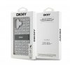 DKNY PU Leather Repeat Pattern Tonal Stripe iPhone 16 tok, bézs