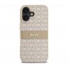 DKNY PU Leather Repeat Pattern Tonal Stripe iPhone 16 tok, rózsaszín