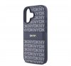 DKNY PU Leather Repeat Pattern Tonal Stripe iPhone 16 tok, kék