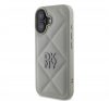 DKNY PU Leather Quilted Stack Logo iPhone 16 tok, szürke