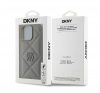 DKNY PU Leather Quilted Stack Logo iPhone 16 Pro tok, szürke