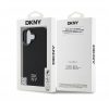 DKNY PU Leather Stack Logo iPhone 16 MagSafe tok, fekete