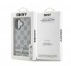 DKNY PU Leather Checkered Pattern and Stripe iPhone 16 tok, bézs