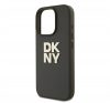 DKNY PU Leather Stack Logo iPhone 16 Pro tok csuklópánttal, zöld