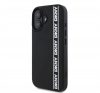 DKNY 3D Rubber Repeat Logo Line iPhone 16 tok, fekete