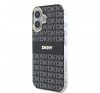 DKNY PC/TPU Repeat Pattern Tonal Stripe iPhone 16 MagSafe tok, fekete