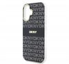 DKNY PC/TPU Repeat Pattern Tonal Stripe iPhone 16 MagSafe tok, fekete