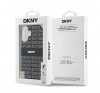 DKNY PC/TPU Repeat Pattern Tonal Stripe iPhone 16 MagSafe tok, fekete