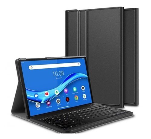 Lenovo Tab M10 Plus (10.3) TB-X606F, Bluetooth billentyűzetes mappa tok, fekete