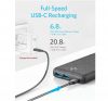 Anker PowerCore III Sense 1xUSB-C-2xUSB-A Powerbank, 20000mAh, fekete (A1365G11)