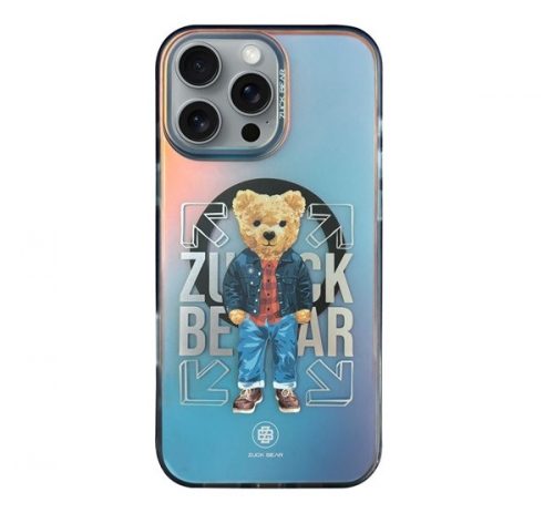 Zuck Bear California Cool iPhone 16 Pro Max MagSafe kompatibilis kemény hátlap tok, kockás ing