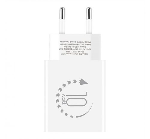 OBAL:ME USB-C hálózati adapter 10W + USB-A-Lightning kábel, 1m, fehér