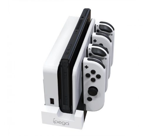 iPega 9186 N-Switch/Joy-con töltő dokkoló, fekete/fehér