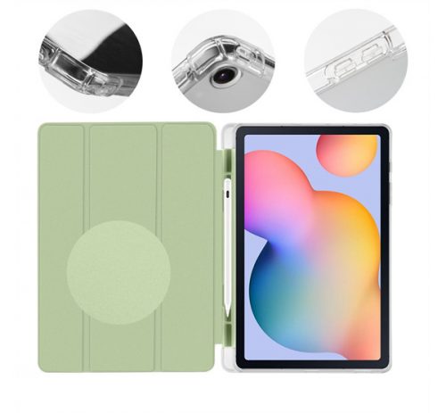 OBAL:ME MistyTab Samsung Galaxy Tab S6 Lite 2020/2022/2024 oldalra nyíló, kitámasztható tok, zöld