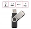 Hama Rotate USB 2.0 Pendrive 8GB, 10MB/sec, fekete-szürke