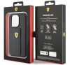 Ferrari Grip Stand Metal Logo iPhone 15 Pro kemény hátlap tok, fekete FEHCP15LGSPSIK 