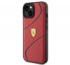 Ferrari Twist Metal Logo iPhone 15 / 14 / 13 kemény hátlap tok, piros FEHCP15SPTWR