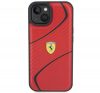 Ferrari Twist Metal Logo iPhone 15 / 14 / 13 kemény hátlap tok, piros FEHCP15SPTWR