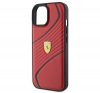 Ferrari Twist Metal Logo iPhone 15 / 14 / 13 kemény hátlap tok, piros FEHCP15SPTWR